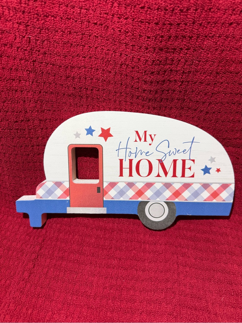 “My Home Sweet Home" Sign wooden truck camper